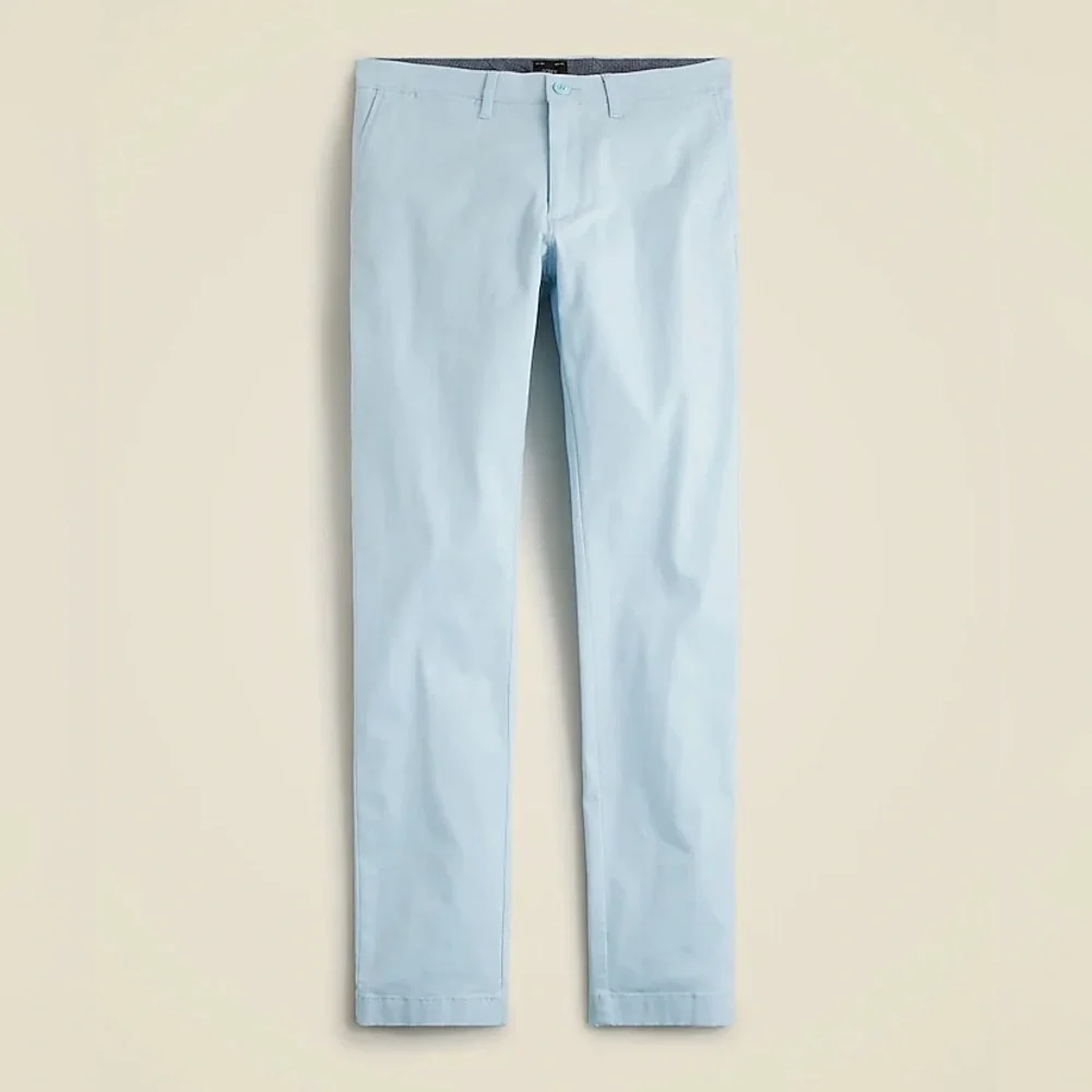 NWT J crew 484 Slim-fit stretch chino pant Robin’s Egg Blue 30 x 32